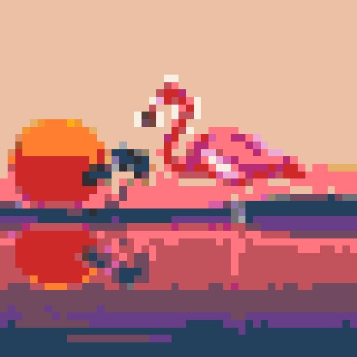 Pink Flamingo mosaic