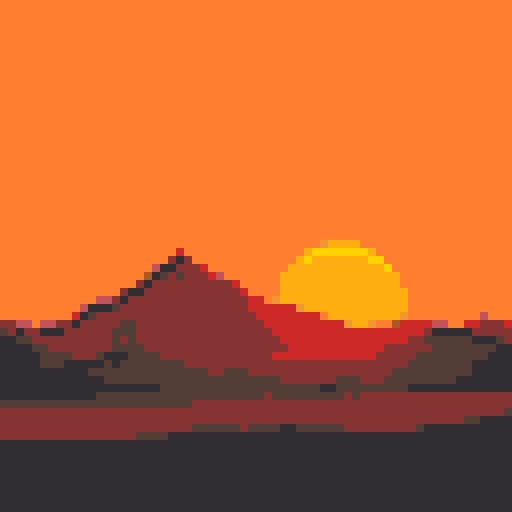 Geometric Sunset mosaic