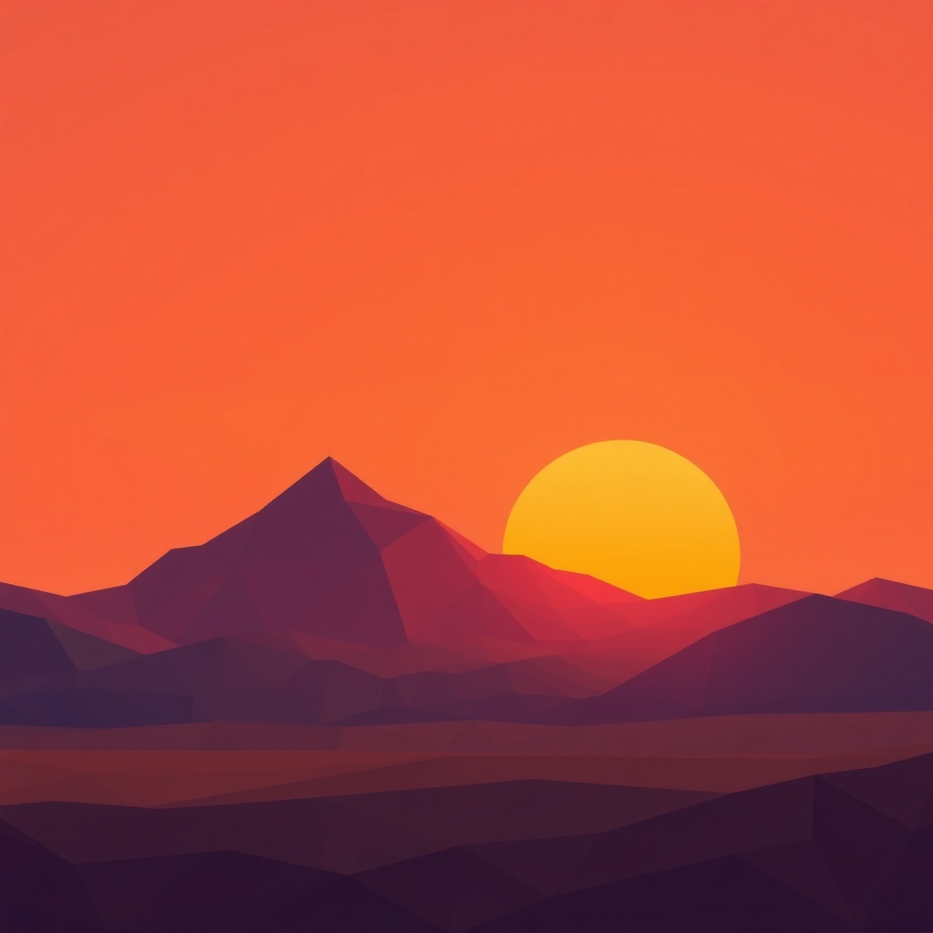 Geometric Sunset