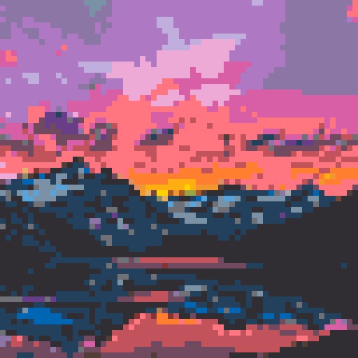 Mountain Sunset mosaic
