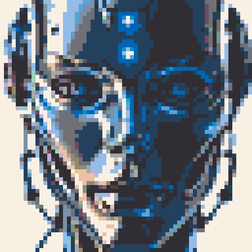 Robot Portrait mosaic